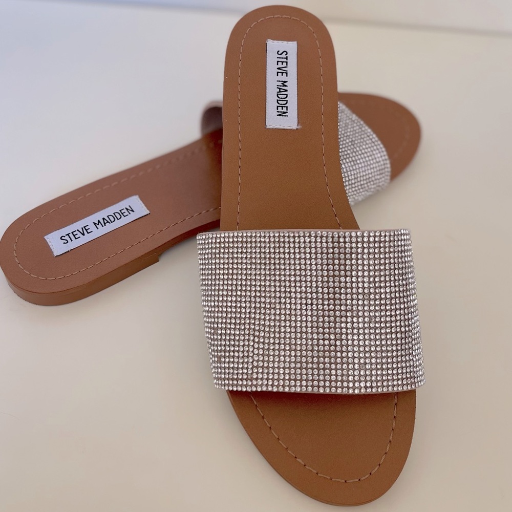 Steve Madden Silver Women's Slide Sandals